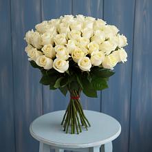 Букет 51 Белая роза Эдлесс Лав в Ленинском