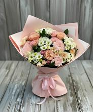 Букет цветов из:  Гвоздики, Розы и Хризантемы в Ленинском