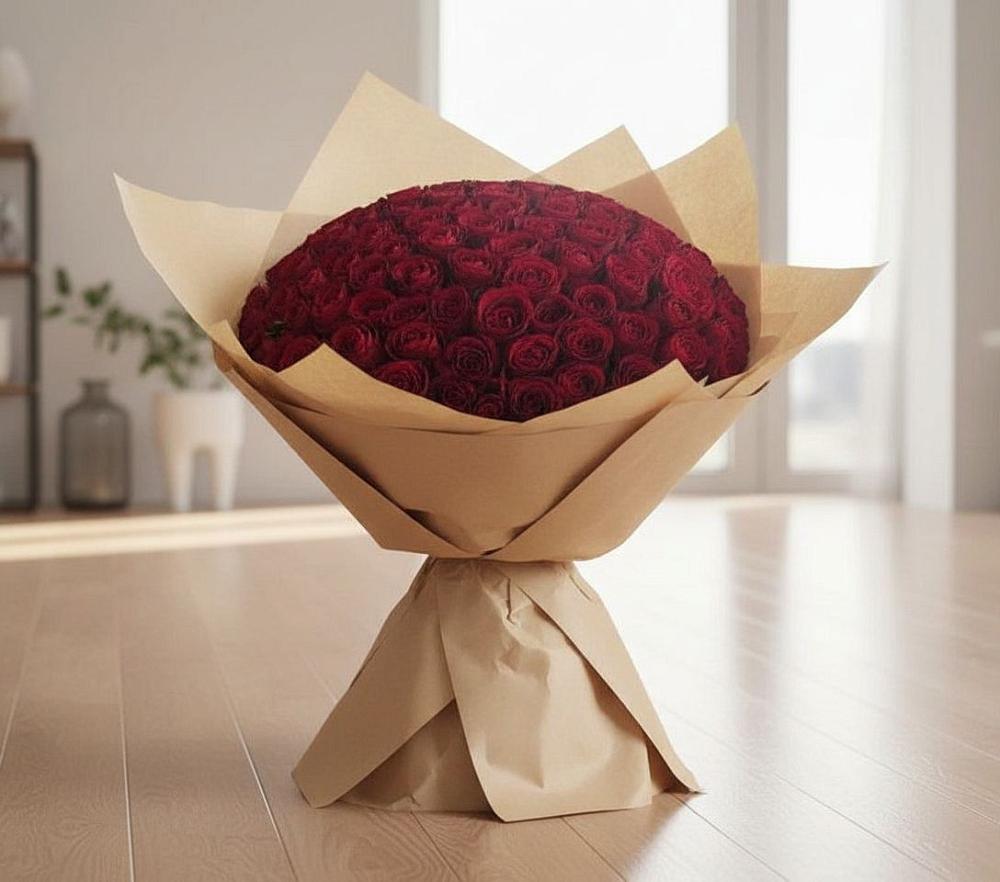 Букет 101 Красная роза в Ленинском