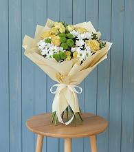 Букет цветов из:  Хризантемы и Розы в Ленинском